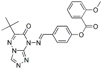 (E)-4-((6-TERT-BUTYL-7-OXO-[1,2,4]TRIAZOLO[4,3-B][1,2,4]TRIAZIN-8(7H)-YLIMINO)METHYL)PHENYL 2-METHOXYBENZOATE Struktur