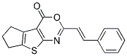 2-[(E)-2-PHENYLVINYL]-6,7-DIHYDRO-4H,5H-CYCLOPENTA[4,5]THIENO[2,3-D][1,3]OXAZIN-4-ONE Struktur