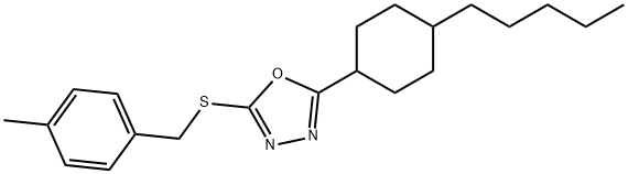 2-[(4-METHYLBENZYL)SULFANYL]-5-(4-PENTYLCYCLOHEXYL)-1,3,4-OXADIAZOLE Struktur