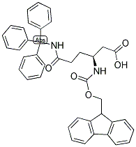 FMOC-L-BETA-HOMOGLUTAMINE(TRT) Struktur