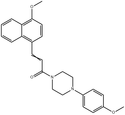 3-(4-METHOXY-1-NAPHTHYL)-1-[4-(4-METHOXYPHENYL)PIPERAZINO]-2-PROPEN-1-ONE Struktur