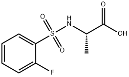 ALANINE, N-[(2-FLUOROPHENYL)SULFONYL]- Struktur