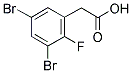 3,5-DIBROMO-2-FLUOROPHENYLACETIC ACID Struktur