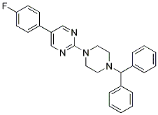 2-(4-BENZHYDRYL-PIPERAZIN-1-YL)-5-(4-FLUORO-PHENYL)-PYRIMIDINE Struktur