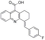 4-(4-FLUORO-BENZYLIDENE)-1,2,3,4-TETRAHYDRO-ACRIDINE-9-CARBOXYLIC ACID Struktur