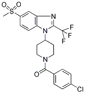 1-(4-CHLOROBENZOYL)-4-[5-(METHYLSULFONYL)-2-(TRIFLUOROMETHYL)-(1H)-BENZIMIDAZOL-1-YL]PIPERIDINE Struktur