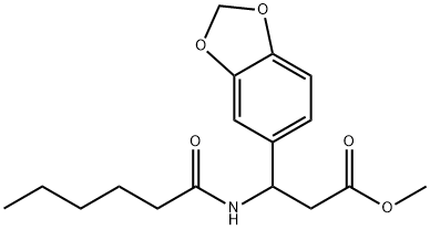 METHYL 3-(1,3-BENZODIOXOL-5-YL)-3-(HEXANOYLAMINO)PROPANOATE Struktur