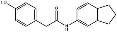 N-(2,3-DIHYDRO-1H-INDEN-5-YL)-2-(4-HYDROXYPHENYL)ACETAMIDE Struktur