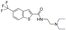 N-[2-(DIETHYLAMINO)ETHYL]-5-(TRIFLUOROMETHYL)-1-BENZOTHIOPHENE-2-CARBOXAMIDE Struktur