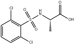 2-[[(2,6-DICHLOROPHENYL)SULFONYL]AMINO]PROPANOIC ACID Struktur