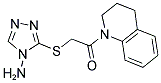 2-(4-AMINO-4H-[1,2,4]TRIAZOL-3-YLSULFANYL)-1-(3,4-DIHYDRO-2H-QUINOLIN-1-YL)-ETHANONE Struktur