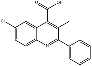 6-CHLORO-3-METHYL-2-PHENYL-4-QUINOLINECARBOXYLIC ACID Struktur