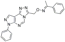 (1E)-1-PHENYLETHANONE O-[(7-PHENYL-7H-PYRAZOLO[4,3-E][1,2,4]TRIAZOLO[4,3-C]PYRIMIDIN-3-YL)METHYL]OXIME Struktur