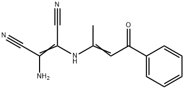 2-AMINO-1-((1-METHYL-3-OXO-3-PHENYLPROP-1-ENYL)AMINO)ETHENE-1,2-DICARBONITRILE Struktur