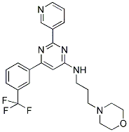 (3-MORPHOLIN-4-YL-PROPYL)-[2-PYRIDIN-3-YL-6-(3-TRIFLUOROMETHYL-PHENYL)-PYRIMIDIN-4-YL]-AMINE Struktur