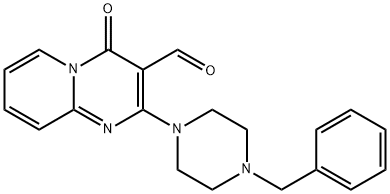 2-(4-BENZYL-PIPERAZIN-1-YL)-4-OXO-4H-PYRIDO[1,2-A]PYRIMIDINE-3-CARBALDEHYDE Struktur