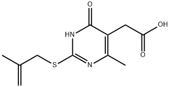 [4-METHYL-2-(2-METHYL-ALLYLSULFANYL)-6-OXO-1,6-DIHYDRO-PYRIMIDIN-5-YL]-ACETIC ACID Struktur