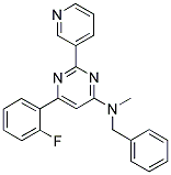 N-BENZYL-6-(2-FLUOROPHENYL)-N-METHYL-2-PYRIDIN-3-YLPYRIMIDIN-4-AMINE Struktur