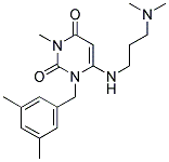 6-(3-DIMETHYLAMINO-PROPYLAMINO)-1-(3,5-DIMETHYL-BENZYL)-3-METHYL-1H-PYRIMIDINE-2,4-DIONE Struktur