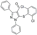 5-[(2,6-DICHLOROPHENYL)SULFANYL]-1,3-DIPHENYL-1H-PYRAZOLE-4-CARBALDEHYDE Struktur