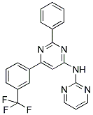 N-(2-PHENYL-6-[3-(TRIFLUOROMETHYL)PHENYL]PYRIMIDIN-4-YL)PYRIMIDIN-2-AMINE Struktur