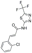 (2E)-3-(2-CHLOROPHENYL)-N-[5-(TRIFLUOROMETHYL)-1,3,4-THIADIAZOL-2-YL]ACRYLAMIDE Struktur