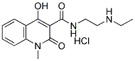 4-HYDROXY-1-METHYL-2-OXO-1,2-DIHYDRO-QUINOLINE-3-CARBOXYLIC ACID (2-ETHYLAMINO-ETHYL)-AMIDE HCL Struktur