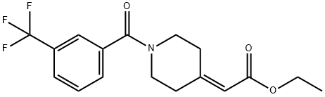 ETHYL 2-(1-[3-(TRIFLUOROMETHYL)BENZOYL]-4-PIPERIDINYLIDENE)ACETATE Struktur