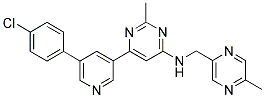 6-[5-(4-CHLOROPHENYL)PYRIDIN-3-YL]-2-METHYL-N-[(5-METHYLPYRAZIN-2-YL)METHYL]PYRIMIDIN-4-AMINE Struktur