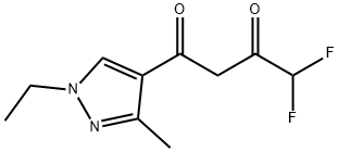 1-(1-ETHYL-3-METHYL-1H-PYRAZOL-4-YL)-4,4-DIFLUORO-BUTANE-1,3-DIONE Struktur