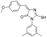 3-(3,5-DIMETHYL-PHENYL)-2-MERCAPTO-5-(4-METHOXY-BENZYLIDENE)-3,5-DIHYDRO-IMIDAZOL-4-ONE Struktur