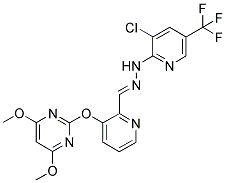 3-CHLORO-2-[1,2-DIAZA-3-[3-[(4,6-DIMETHOXYPYRIMIDIN-2-YL)OXY]PYRIDIN-2-YL]PROP-2-ENYL]-5-(TRIFLUOROMETHYL)PYRIDINE Struktur