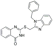 2-([(1-BENZYL-1H-BENZIMIDAZOL-2-YL)METHYL]THIO)QUINAZOLIN-4(3H)-ONE Struktur