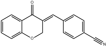 4-([4-OXO-2H-CHROMEN-3(4H)-YLIDEN]METHYL)BENZENECARBONITRILE Struktur