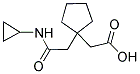 (1-[2-(CYCLOPROPYLAMINO)-2-OXOETHYL]CYCLOPENTYL)ACETIC ACID Struktur