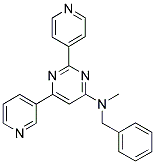 N-BENZYL-N-METHYL-6-PYRIDIN-3-YL-2-PYRIDIN-4-YLPYRIMIDIN-4-AMINE Struktur