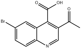 3-ACETYL-6-BROMO-QUINOLINE-4-CARBOXYLIC ACID Struktur