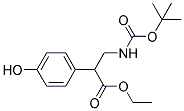 3-TERT-BUTOXYCARBONYLAMINO-2-(4-HYDROXY-PHENYL)-PROPIONIC ACID ETHYL ESTER Struktur