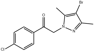 2-(4-BROMO-3,5-DIMETHYL-1H-PYRAZOL-1-YL)-1-(4-CHLOROPHENYL)-1-ETHANONE Struktur