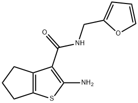 2-AMINO-N-(2-FURYLMETHYL)-5,6-DIHYDRO-4H-CYCLOPENTA[B]THIOPHENE-3-CARBOXAMIDE Struktur