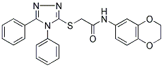 N-(2,3-DIHYDROBENZO[B][1,4]DIOXIN-6-YL)-2-(4,5-DIPHENYL-4H-1,2,4-TRIAZOL-3-YLTHIO)ACETAMIDE Struktur