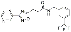 3-[3-(PYRAZIN-2-YL)-1,2,4-OXADIAZOL-5-YL]-N-(3-(TRIFLUOROMETHYL)BENZYL)PROPANAMIDE Struktur