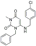 1-BENZYL-6-[(4-CHLOROBENZYL)AMINO]-3-METHYLPYRIMIDINE-2,4(1H,3H)-DIONE Struktur