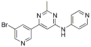 6-(5-BROMOPYRIDIN-3-YL)-2-METHYL-N-PYRIDIN-4-YLPYRIMIDIN-4-AMINE Struktur