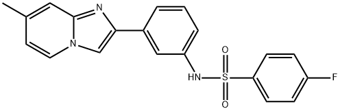 4-FLUORO-N-[3-(7-METHYLIMIDAZO[1,2-A]PYRIDIN-2-YL)PHENYL]BENZENESULFONAMIDE Struktur