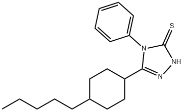 5-(4-PENTYLCYCLOHEXYL)-4-PHENYL-4H-1,2,4-TRIAZOL-3-YLHYDROSULFIDE Struktur