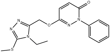 6-([4-ETHYL-5-(METHYLSULFANYL)-4H-1,2,4-TRIAZOL-3-YL]METHOXY)-2-PHENYL-3(2H)-PYRIDAZINONE Struktur