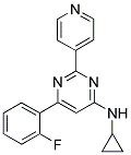 N-CYCLOPROPYL-6-(2-FLUOROPHENYL)-2-PYRIDIN-4-YLPYRIMIDIN-4-AMINE Struktur