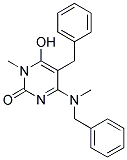 5-BENZYL-4-[BENZYL(METHYL)AMINO]-6-HYDROXY-1-METHYLPYRIMIDIN-2(1H)-ONE Struktur