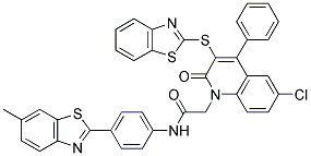 2-(3-(BENZO[D]THIAZOL-2-YLTHIO)-6-CHLORO-2-OXO-4-PHENYLQUINOLIN-1(2H)-YL)-N-(4-(6-METHYLBENZO[D]THIAZOL-2-YL)PHENYL)ACETAMIDE Struktur